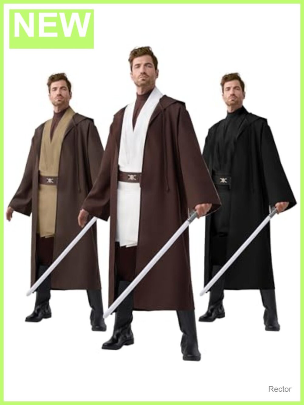 Medieval Knight Hooded Tunic Robe with Pants Halloween Costume Men